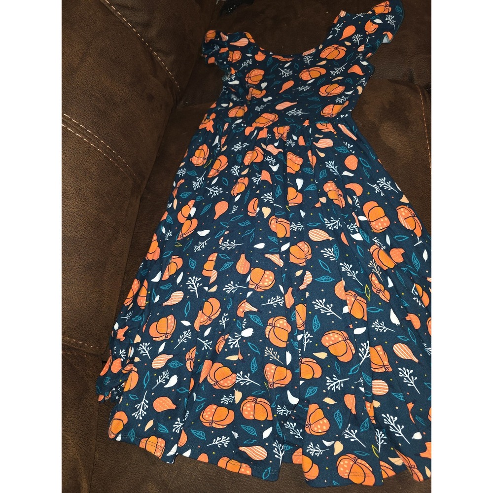 Dot dot smile fall autumn Halloween pumpkin dress size 8 10